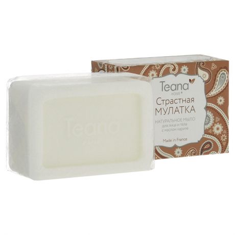 Teana Натуральное мыло для лица и тела "Страстная мулатка", для сухой кожи, с маслом карите, 100 г