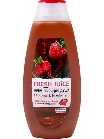 Гель для душа "Fresh Juice" Крем-гель для душа Chocolate Strawberry 400мл