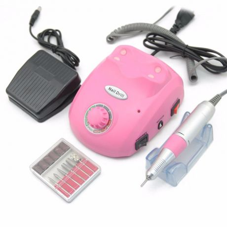 Аппарат для маникюра и педикюра Nail Drill 201-P, розовый