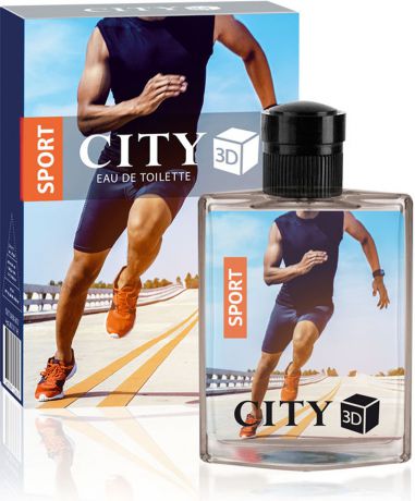 City Parfum Туалетная вода CITY 3D Sport, 90 мл