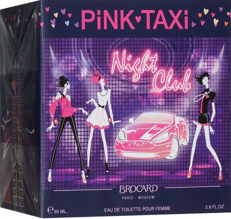 Brocard Pink Taxi Night Club Туалетная вода для женщин, 90 мл