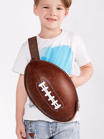 Ранец SUPERCUTE "Детский рюкзак Американский футбольный мяч", цвет: коричневый