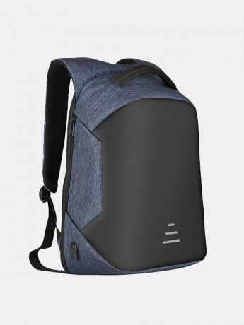 Рюкзак ARCTIC HUNTER антивор c USB портом для зарядки смартфона, синий, черный
