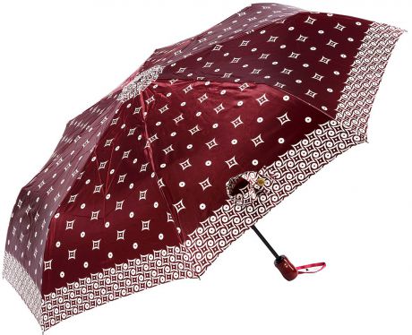 Зонт женский Doppler, автомат, 3 сложения, цвет: бордовый. 74660FGD7