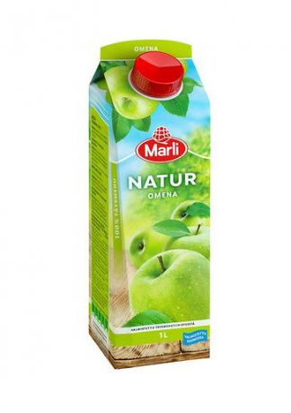 Сок Natur яблочный, 1 л, т. м. Marli (тетрапак) #10