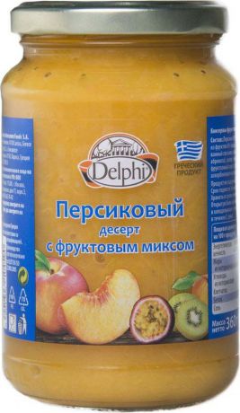 Десерт персиковый Delphi, с фруктовым миксом, 360 г