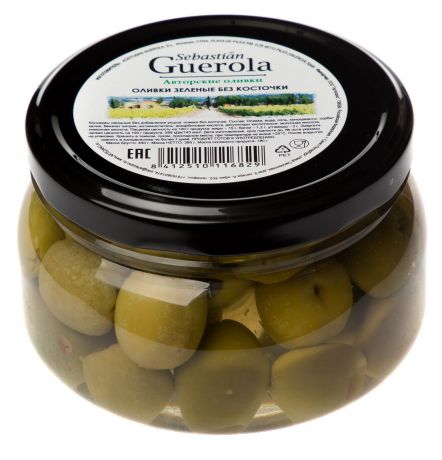 Овощные консервы Sebastia Guerola- Авторские оливки Оливки зеленые Без косточки Пластиковая банка, 395