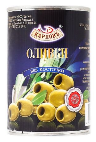 Овощные консервы Оливки "КАРПОВЪ", 314