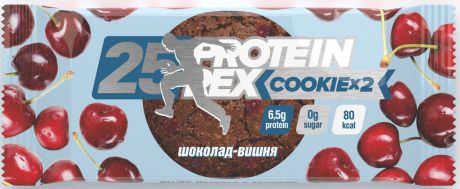Фитнес питание Протеиновое печенье Protein Rex Шоколад-Вишня, 50 г