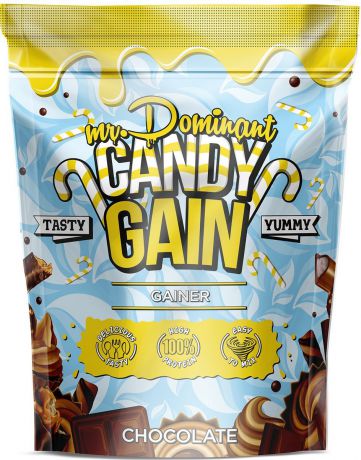 Напиток сухой Mr. Dominant Candy Gain, концентрат, шоколад, 1000 г