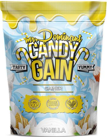 Напиток сухой Mr. Dominant Candy Gain, концентрат, ваниль, 1000 г