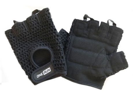 Перчатки для фитнеса OneRun, цвет черный, размер M