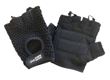 Перчатки для фитнеса OneRun, цвет черный, размер L
