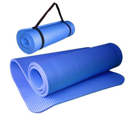 Коврик для йоги и фитнеса Hawk HKEM124-1.0-BLUE, синий