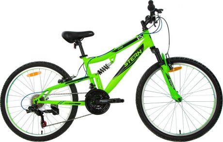 Велосипед для школьников Stern Attack 24, зеленый, черный, колесо 24"