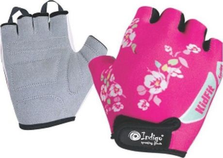 Велоперчатки детские Indigo Цветы, SB-01-8821, розовый, размер XS