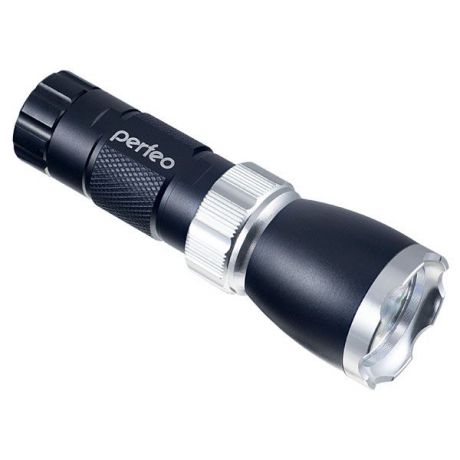 Ручной фонарь Perfeo LT-020 Silver, черный