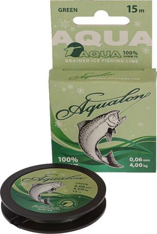 Леска плетеная Aqua Aqualon Dark-Green, 2733514, 15 м, 0,06 мм