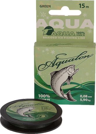 Леска плетеная Aqua Aqualon Dark-Green, 2733515, 15 м, 0,08 мм