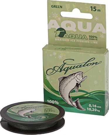 Леска плетеная Aqua Aqualon Dark-Green, 2733519, 15 м, 0,16 мм