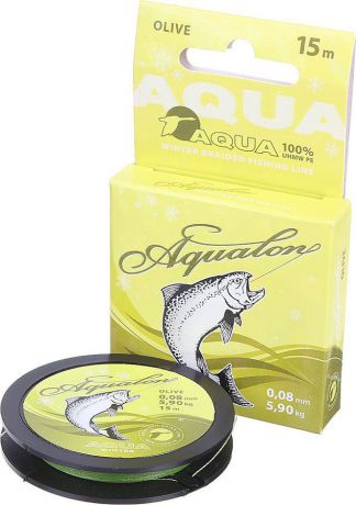 Леска плетеная Aqua Aqualon Olive, 1701791, 15 м, 0,08 мм