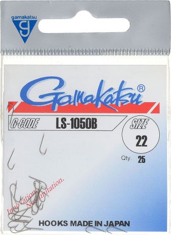 Крючок рыболовный Gamakatsu "LS-1050B", №22, 25 шт