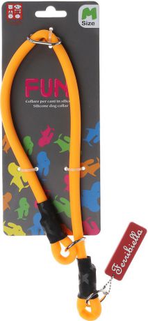 Ошейник для собак Ferribiella Collare Fun Silicone, 47234, оранжевый, обхват шеи 50 см