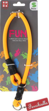 Ошейник для собак Ferribiella Collare Fun Silicone, 47233, оранжевый, обхват шеи 40 см