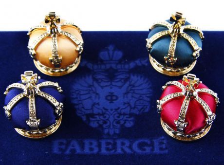 Подставка для приборов Faberge "Императорские короны", золотой, желтый, зеленый, красный, синий
