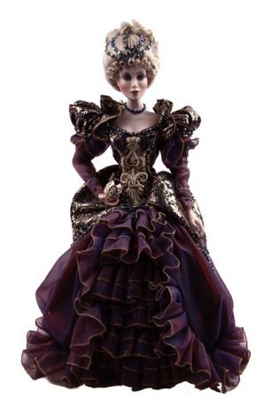 Кукла коллекционная Faberge "Александра", сиреневый, фиолетовый, бежевый, белый, золотой, черный