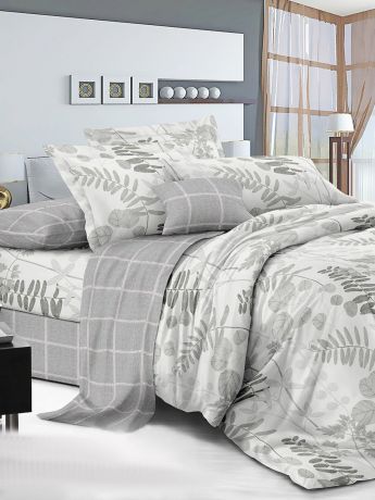 Комплект постельного белья ИМАТЕКС IM0400-1,5-70х70, светло-серый