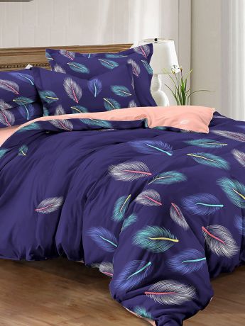 Комплект постельного белья ИМАТЕКС IM0376-сем-70х70, фиолетовый, бирюзовый