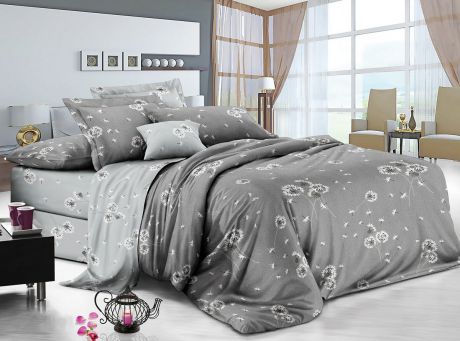 Комплект постельного белья ИМАТЕКС IM0397-сем-70х70, серый, светло-серый