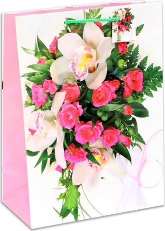 Подарочная упаковка Miland "Розы и орхидеи", 26 х 33 х 14 см