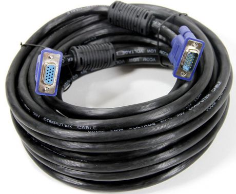 VCOM VVG6460-10M, Black кабель VGA 15M/15F (10 м)