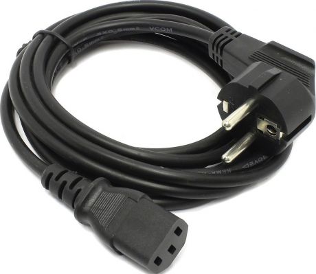 Кабель компьютер-розетка 220V (EURO) <VDE> CU, 3G*0,5mm2 VCOM <CE021-CU> 1.8 метра