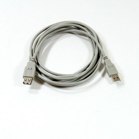 Кабель AOPEN USB2.0 AM-AF, ACU202G-3M, серый
