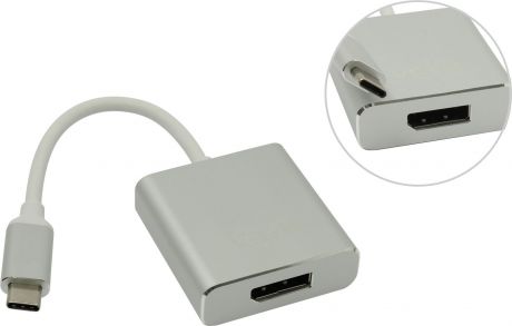 Кабель VCOM USB 3.1 Type-CM → DPM, CU422C-1M, серебристый