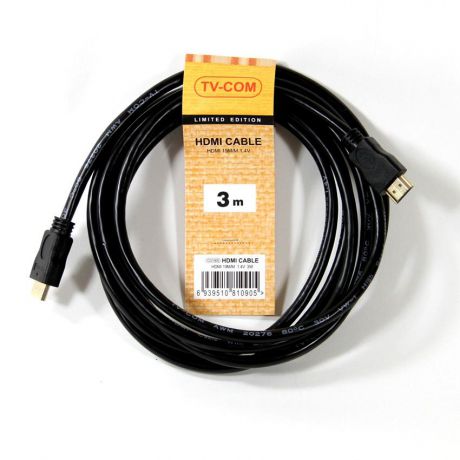 Кабель TVCOM HDMI 19M - HDMI 19M V1.4, CG150S-3M, черный