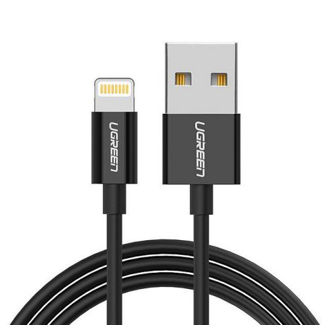 Кабель Ugreen MFi Lightning to USB Cable (ABS case), 1.0m, Black