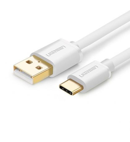 Кабель Ugreen Type C USB 2.0 Data Charging Cable, 1.0M, белый