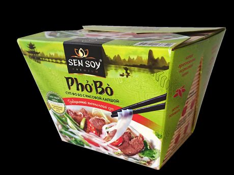 Смесь для супа Sen Soy Pho Bo, с рисовой лапшой, 125 г