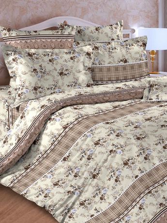 Комплект постельного белья ИМАТЕКС 17008-2-70х70, светло-коричневый, светло-бежевый