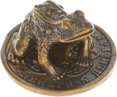 Денежный сувенир Miland Кошельковая жаба на монете, Т-3667, золотой