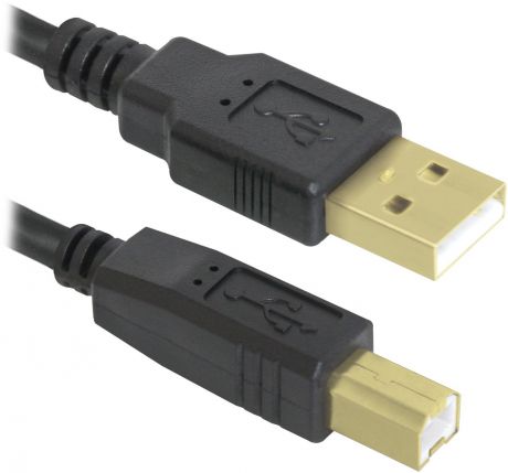 Кабель USB Defender 87431, USB04-10PRO USB2.0 AM-BM, 3м, черный