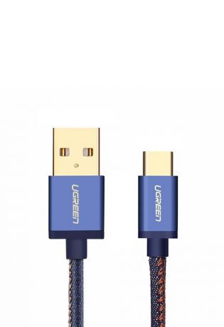Кабель Ugreen USB 2.0 to USB Type C Data Cable, 1.0M (джинсовый), синий