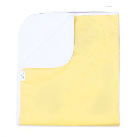 Пеленка текстильная GlorYes! "Нежно-желтая". Впитывающая, непромокаемая, для сухого сна, 120x100 см