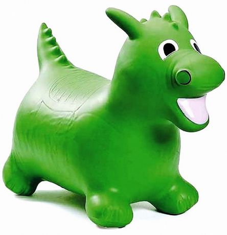 Игрушка-попрыгун Lite Weights Надувной Динозаврик (с насосом, зеленый) зеленый