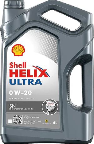Моторное масло Shell Ultra, синтетическое, 0W-20, 4 л