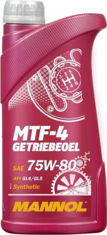 Трансмиссионное масло Mannol MTF-4, синтетическое, 75W80, 4 л